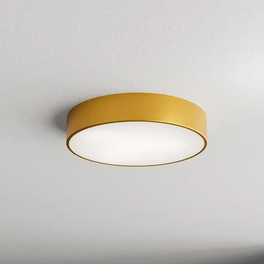 Plafoniere Cleo 400, oro, sensore, IP54, Ø 40 cm, metallo Pagamento Sicuro