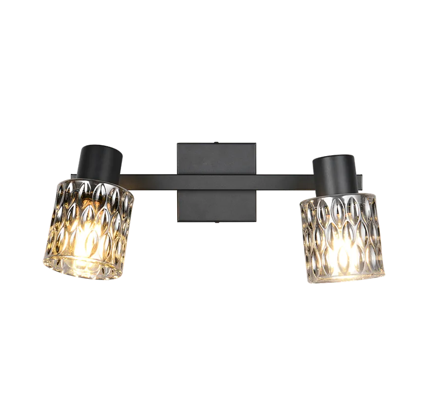 Barra faretto 2 spot orientabili metallo nero R86422032 TRIO LIGHTING Professionale