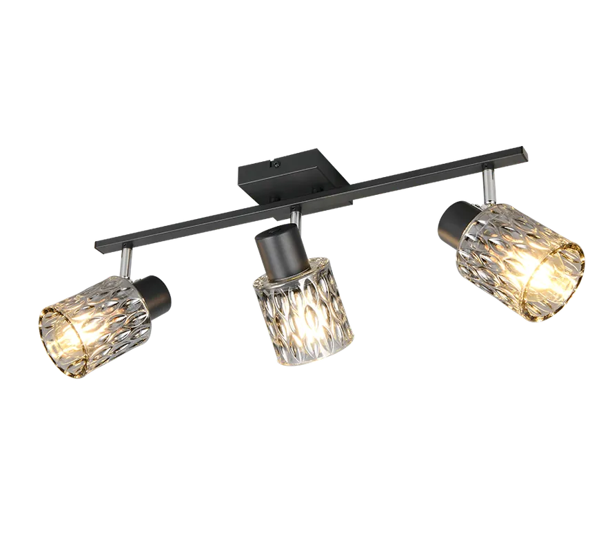 Spedizione Espresso Faretto barra 3 luci Jack E27 55 cm Trio Lighting R86423032