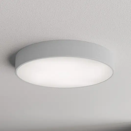 Compra Oggi Stesso Plafoniera Cleo 500, grigio, sensore, IP54, Ø 50 cm, metallo