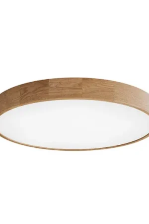 Occasione Imperdibile Plafoniera Cleo DR800, legno di quercia, Ø 80 cm, a 6 luci, E27