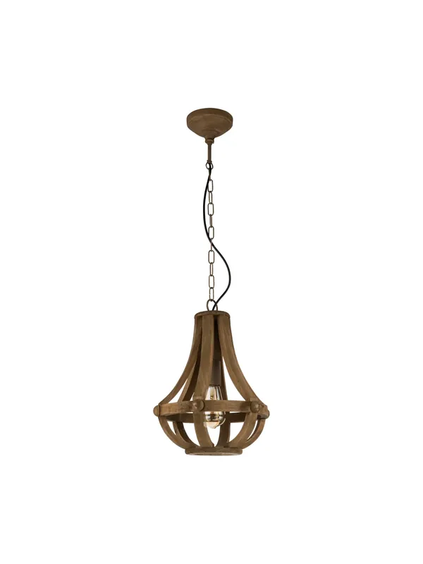 Prezzo Conveniente Lampadario vintage in legno 1 luce GL0765