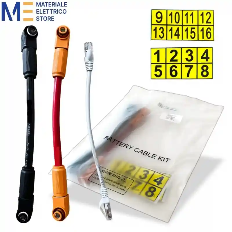 Nuovo Arrivo vtac 11629 kit cavi per collegamento in parallelo da batteria a batteria fotovoltaica di accumulo SKU 11377