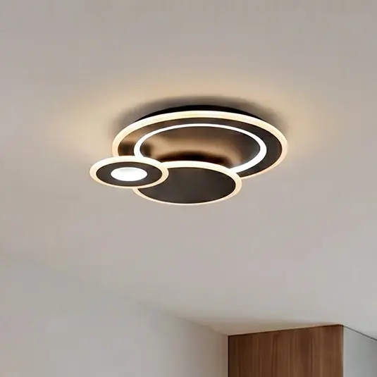 Vendita Finale Lindby Plafoniera LED Briar, nera, metallo, telecomando