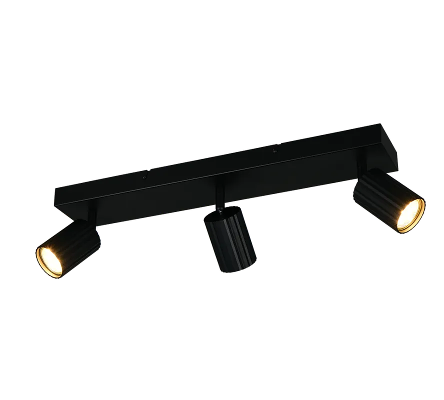 Professionale Barra 3 spot orientabili metallo nero opaco Trio Lighting 867700332