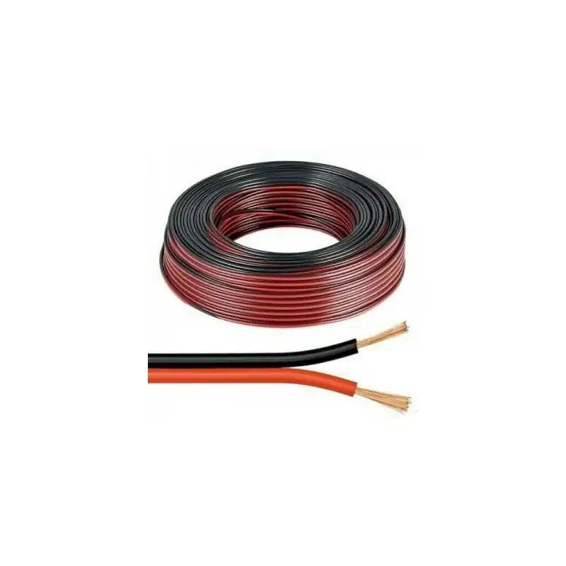 Di Tendenza cavo piattina altoparlante rosso nero in rame per diffusione sonora 2x1,00 mm2 100mt. pipvax0210xxrnm01