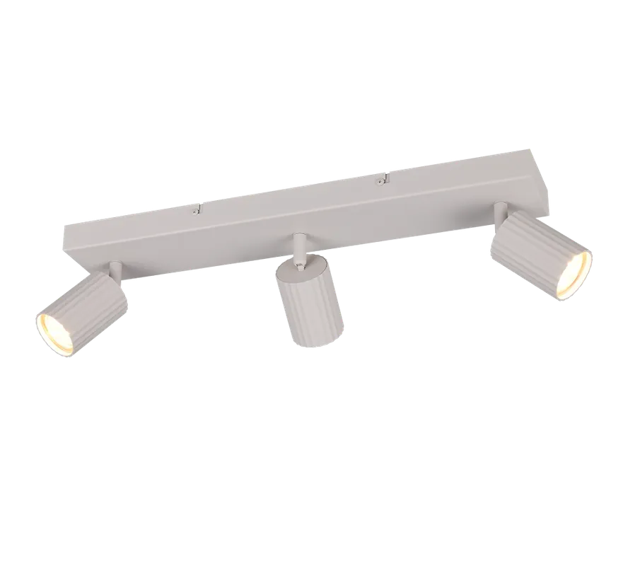 Offerta Speciale Barra faretto 3 spot orientabili metallo grigio caldo 867700376