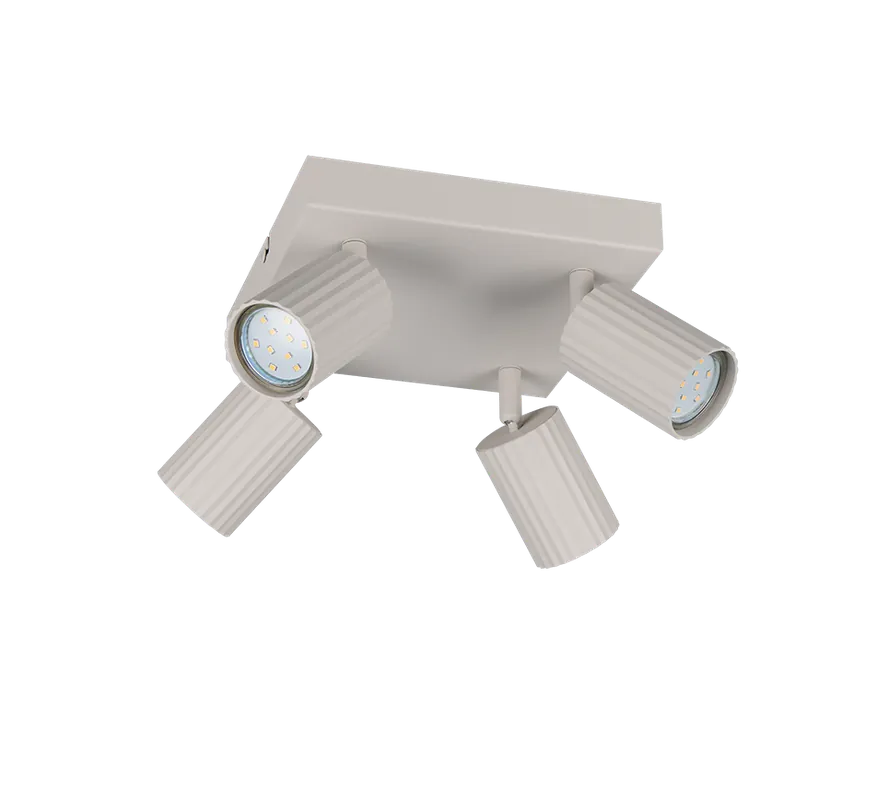 Plafoniera 4 spots orientabili metallo grigio caldo Trio Lighting 867730476 Offerta