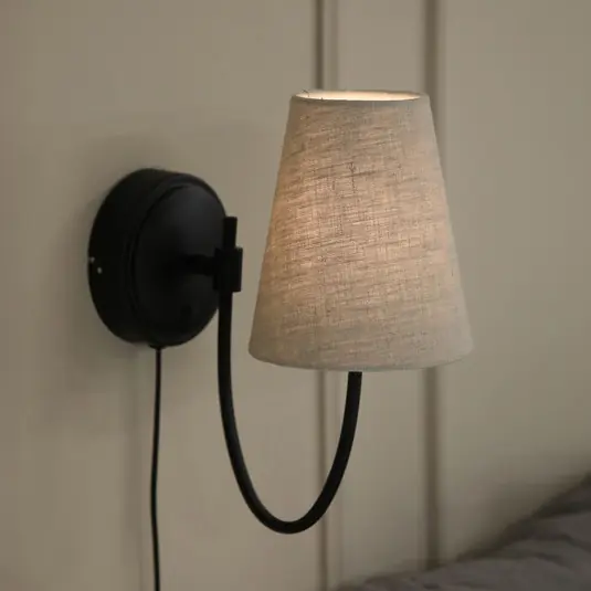 Markslöjd Applique Amar, beige/nero, spina, E14 Miglior Prezzo