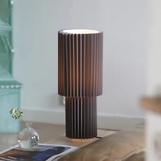 Markslöjd lampada da tavolo Catis, grigio, 45 cm di altezza, tessuto, E27 Spedizione Espresso