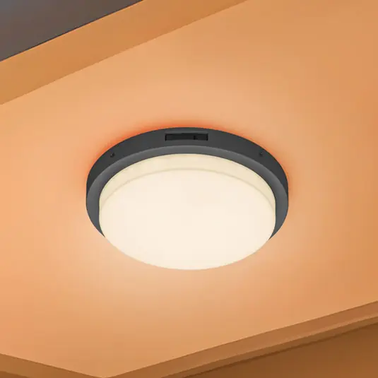 Applique da esterni LED Bermejo, rotonda, sensore, CCT, antracite Esclusivo