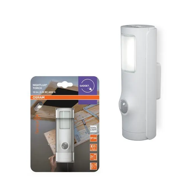 Torcia LED con sensore movimento bianco OSRAM LUM531231 portatile Nuova Collezione