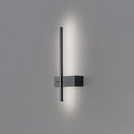Ultime Pezzi Applique a LED Vision, altezza 30 cm, metallo, nero, 3.000 K