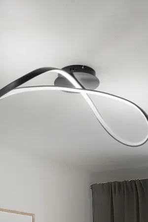 Plafoniera LED Infinity, metallo, nero, 4.000 K Di Tendenza