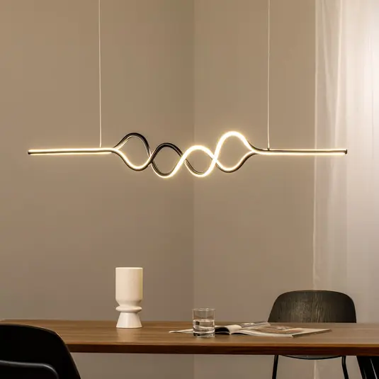 Prezzo Di Fabbrica Lampada LED a sospensione Ancona, metallo, oro/nero, 4.000 K