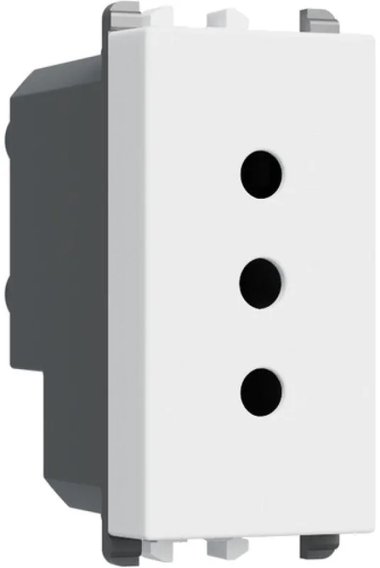 Spedito Oggi Presa elettrica P11 2P T 10A 250V 1 modulo bianca URMET 27301.B