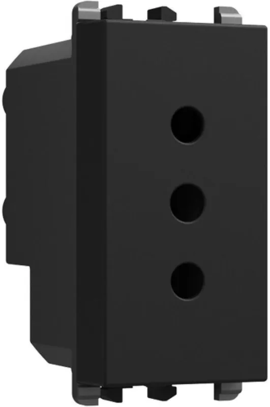 Scelto Dai Clienti Presa elettrica P11 2P T 10A 250V nero 1 modulo Urmet 27301.N