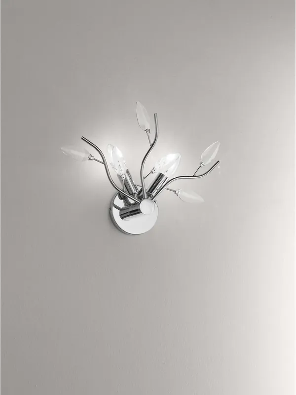 Applique moderno con cristalli 2 luci affra 2090C Crystallivs Reso Gratuito