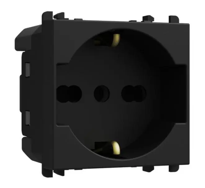 Ultime Pezzi Presa universale 2P T 16A 2 moduli nero Urmet 27310/2.N Lybra