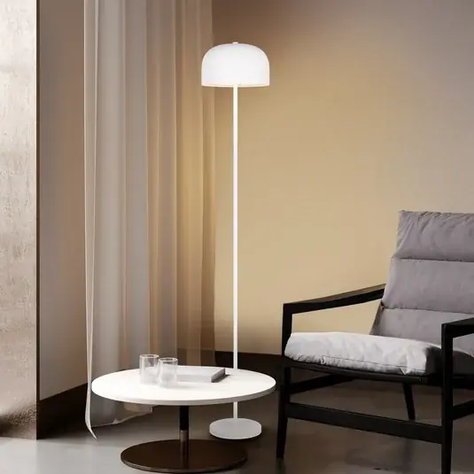 Piantana LED a batteria Jeff, bianco, metallo, altezza 147 cm Compra Online