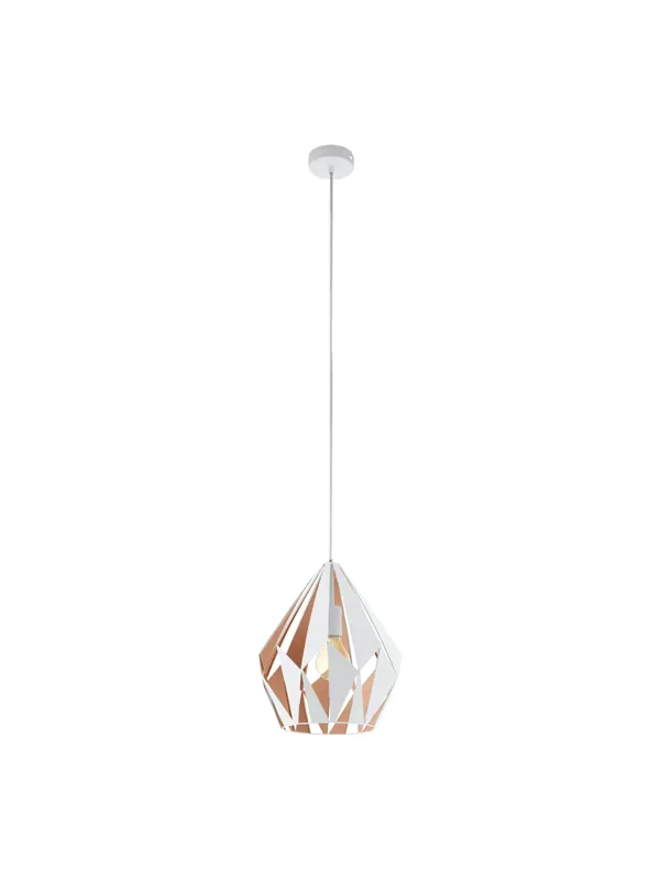Lampadario vintage bianco e oro rosa 1 luce GL0753 Bestseller