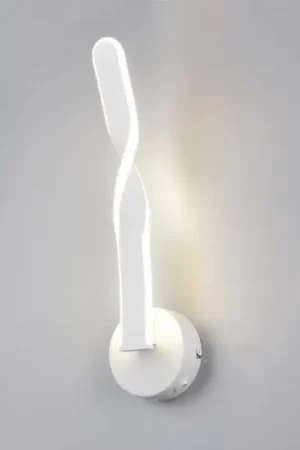 Applique a LED Ginko, bianco opaco, metallo, altezza 45,5 cm Quantità Limitata