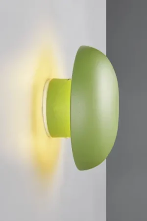 Applique a LED a batteria Davey, verde, dimmerabile, Ø 15,5 cm Reso Gratuito