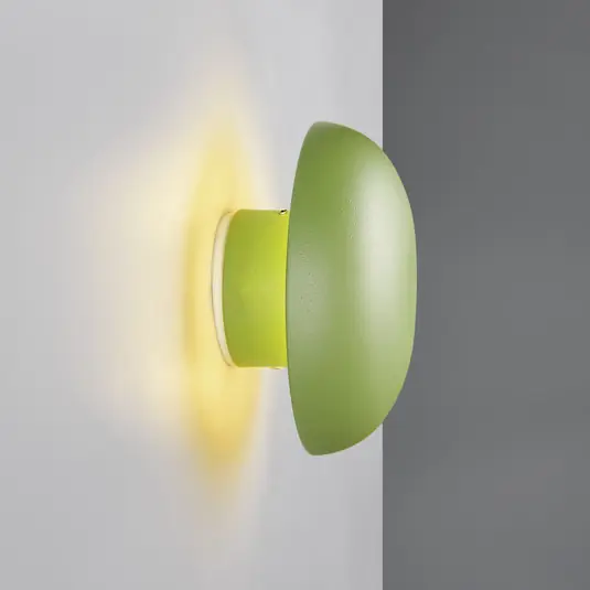 Applique a LED a batteria Davey, verde, dimmerabile, Ø 15,5 cm Reso Gratuito