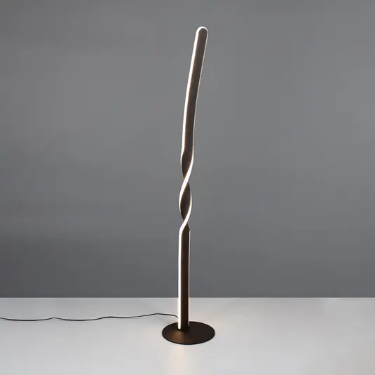 A Buon Prezzo Piantana LED Ginko, nero opaco, metallo, altezza 110 cm