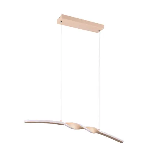 Lampada LED a sospensione Ginko, sabbia, metallo, lunghezza 79 cm Promo Stagionale
