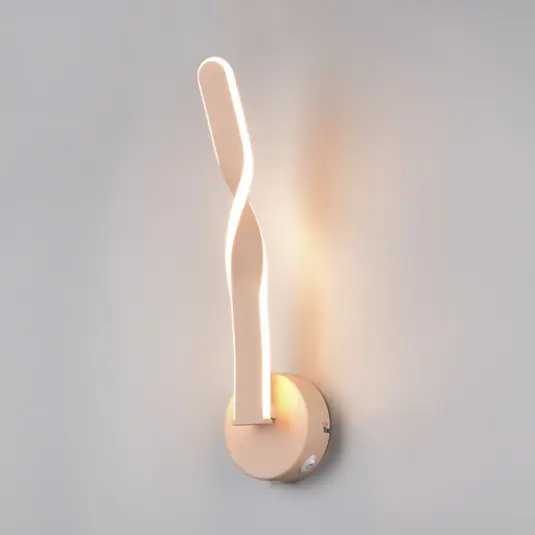 Applique a LED Ginko, sabbia, metallo, altezza 45,5 cm Spedito Oggi