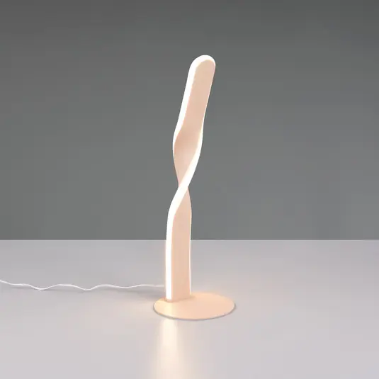Prezzo Ridotto Lampada da tavolo LED Ginko, sabbia, metallo, altezza 40,5 cm
