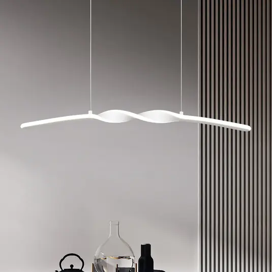 Miglior Prezzo Lampada LED a sospensione Ginko, bianco opaco, metallo, lunghezza 79 cm