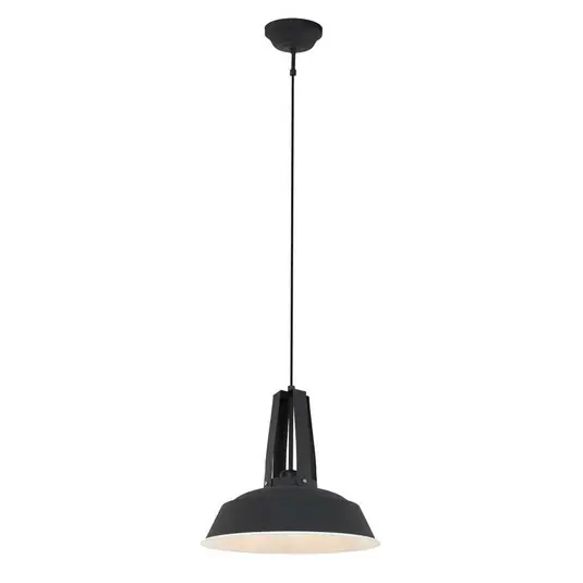 Lampada a sospensione Eden, nero, metallo, portalampada E27 Nuova Collezione