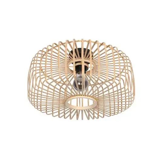 Plafoniera Bloeba, Ø 50 cm, legno, naturale, E27 Più Venduto