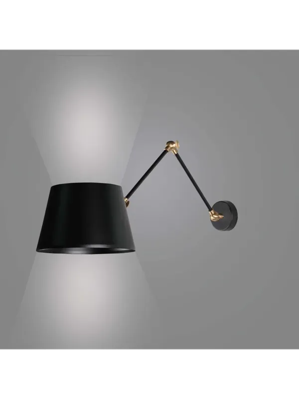 Applique moderno snodabile design nero 1 luce BGA 2845/A1 Compra Oggi Stesso