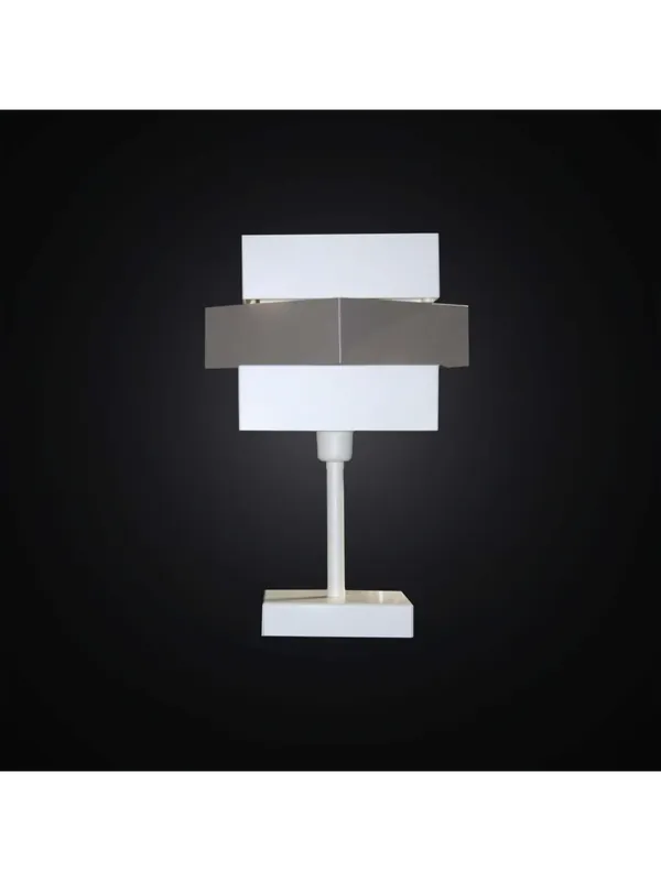Lumetto moderno bianco e tortora 1 luce BGA 2840/LP Pagamento Sicuro