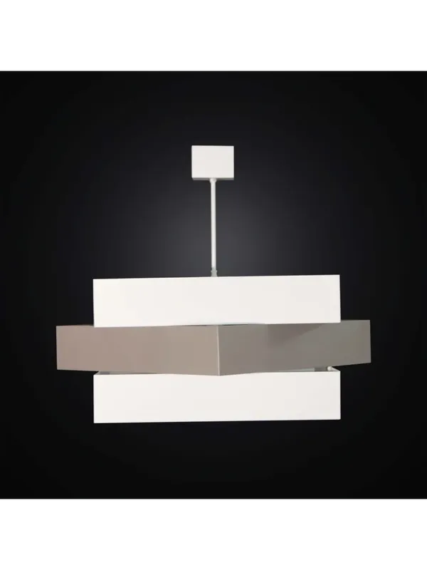 Occasione Imperdibile Lampadario moderno bianco e tortora 6 luci BGA 2840/S6
