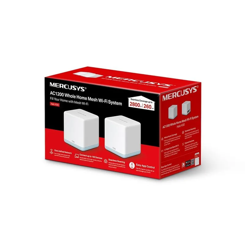 Sistema Mesh WiFi AC1200 Dual Band 2 Pack LIFE365 ITALY MS-HALO-H30-2 Consegna Rapida