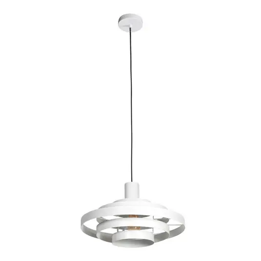 Lampada a sospensione Halo Cirque, bianco, metallo, Ø 50 cm, E27 Soddisfatti O Rimborsati