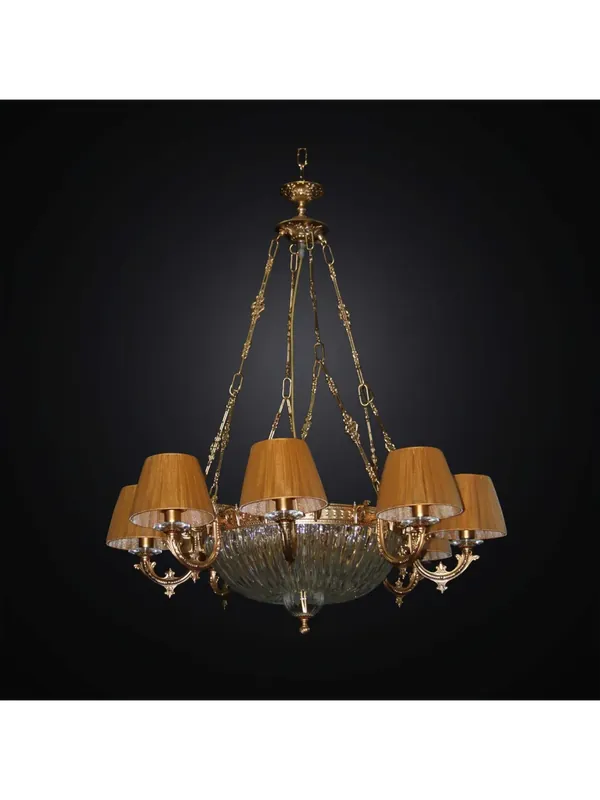 Lampadario classico in ottone e cristallo 12 luci BGA 2824/12 Solo Oggi