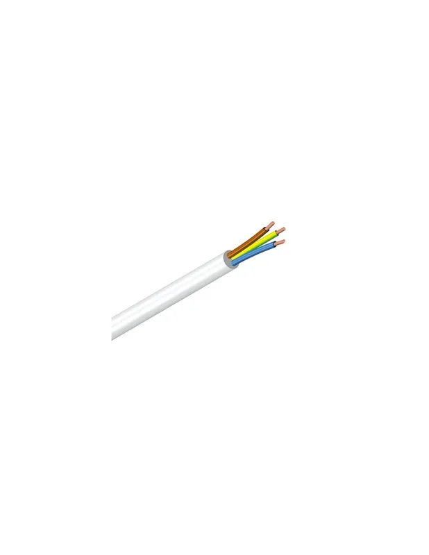 Cavo elettrico elettrico gommato flessibile 3x0,75mmq h03vv-f bianco Non Perdere