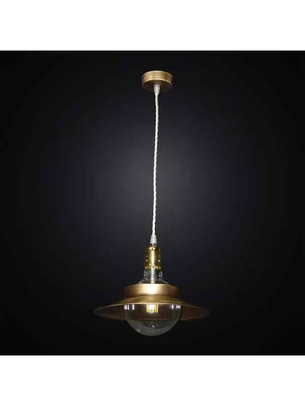 Economico Lampadario a sospensione design rustico 1 luce BGA 2813/S25 ottone