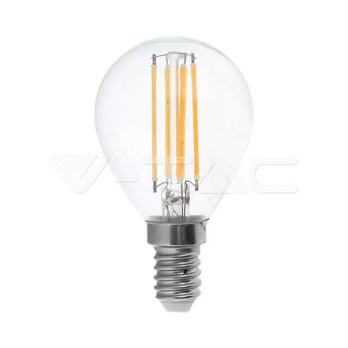 Lampadina LED filamento Attacco E14 FormaP45 6W Luce Fredda 6500K V-Tac - 212847 Solo Oggi