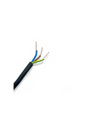 Cavo elettrico gommato flessibile 3x0,50mmq nero h03vv-f Prezzo Di Fabbrica