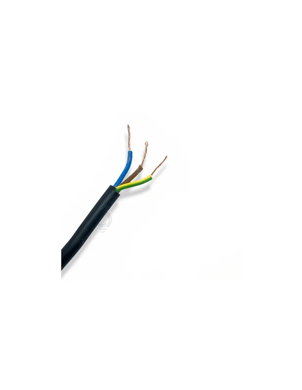 Cavo elettrico gommato flessibile 3x0,50mmq nero h03vv-f Prezzo Di Fabbrica