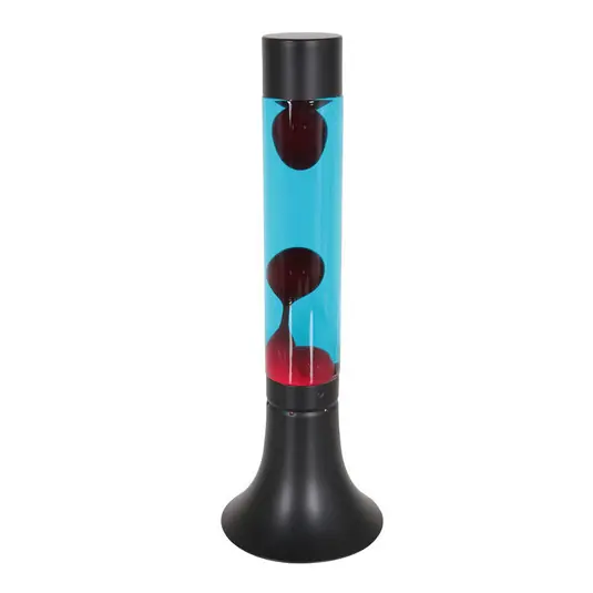 Novità Lampada lava Volcan 3117, nera, liquido trasparente/rosso, E14