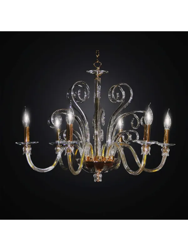 Offerta Lampo Lampadario classico in cristallo 6 luci BGA 2809/6 design swarovsky