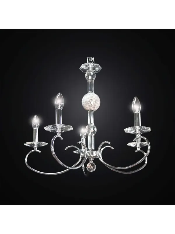 Lampadario moderno in cristallo 5 luci BGA 2808/5 design swarovsky Occasione Imperdibile