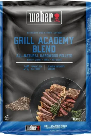 Pellet di legno naturale Grill Academy Blend 8 kg Weber 3401051 ideale barbecue Offerta